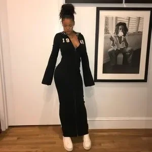 Fenty X Puma Sweater Maxi Dress With Zip-up Front In As worn by 